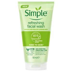 ژل شوینده صورت سیمپل مدل Refreshing انواع پوست حجم 150ml