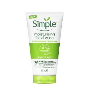 شوینده آبرسان پوست خشک سیمپل مدل Moisturising facial wash حجم 150ml