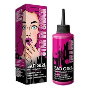 شامپو رنگ مو فانتزی بد گرل BAD GIRL مدل STAR IN SHOCK سرخابی حجم 150 میلی‌لیتر