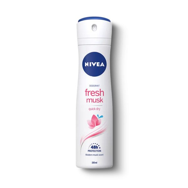 اسپری ضد تعریق زنانه نیوا مدل Fresh musk حجم 150ml