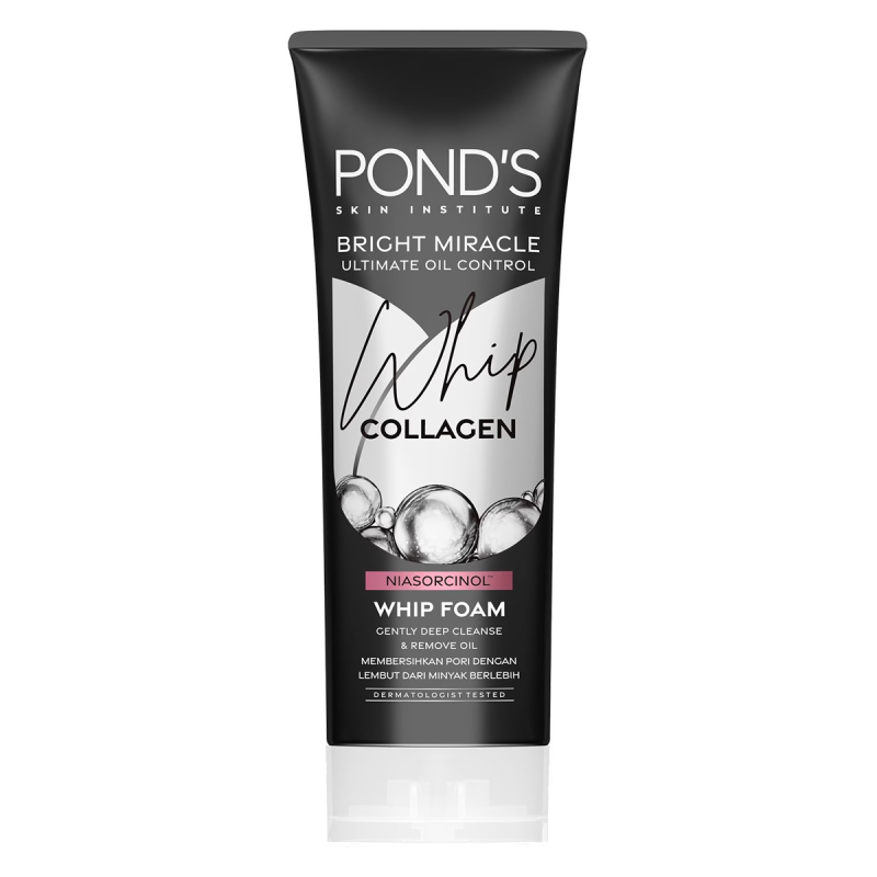 فوم شوینده صورت روشن کننده زغالی پوست چرب پوندز PONDS مدل Collagen Oil