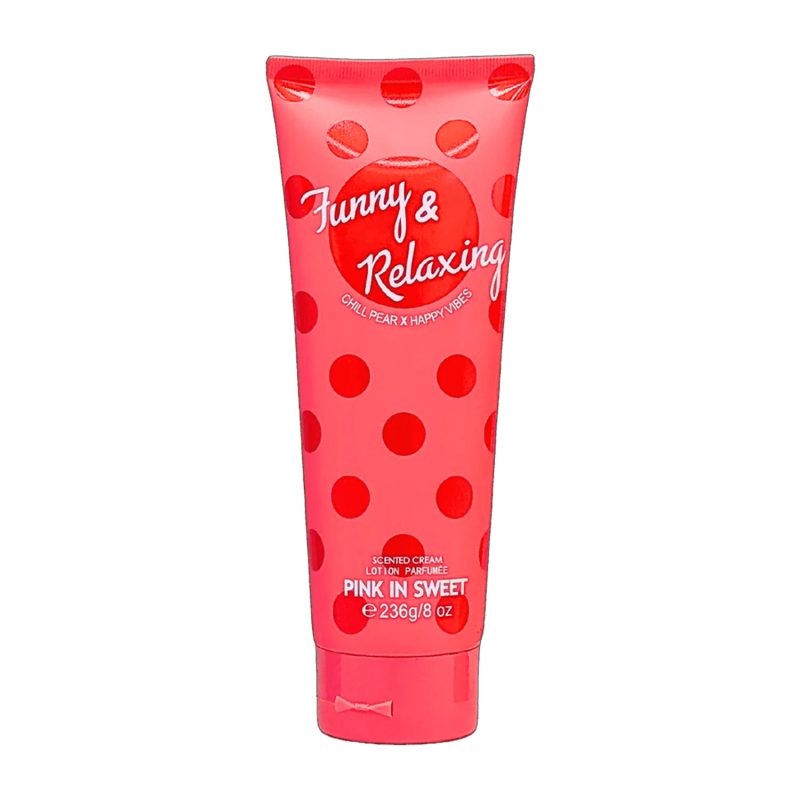لوسیون بدن معطر بادی فیلسوفی BODY PHILOOPHY مدل CHILL PEAR X HAPPY VIBES RED وزن 236 گرم