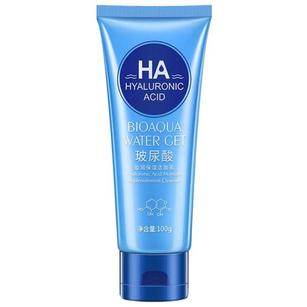فوم شستشوی صورت بیوآکوا مدل هیالورنیک اسید پوست کم آب حجم 100ml