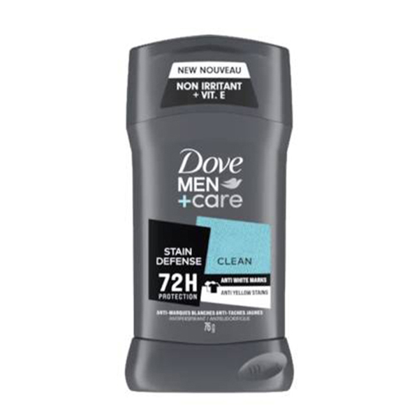 مام صابونی مردانه کلین داو Dove Care+Stain Defense Clean Deodorant 72H