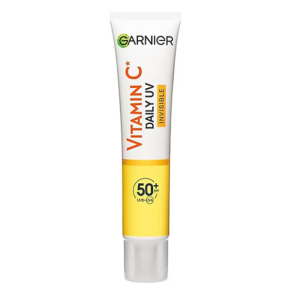 ضد آفتاب بی رنگ ویتامین سی گارنیر Garnier Vitamin C Daily UV Brightening Fluid Invisible Spf 50