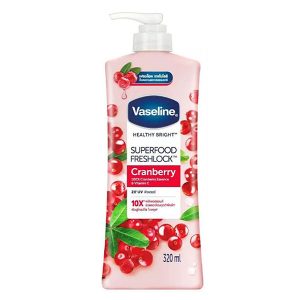 لوسیون بدن زغال اخته وازلین Vaseline Superfood Freshlock Carnberry & Vitamin C 320Ml