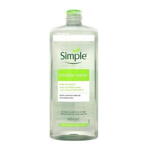 میسلار واتر پوست حساس سیمپل Simple Micellar Water Gently Remove 400Ml