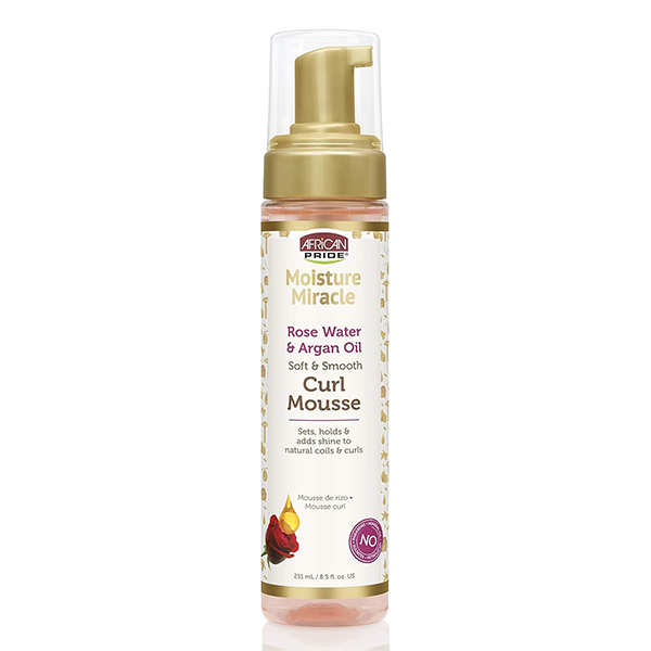 موس مو گل رز و روغن آرگان افریکن پراید African Rose Water Argan Oil Curl Mousse 251Ml