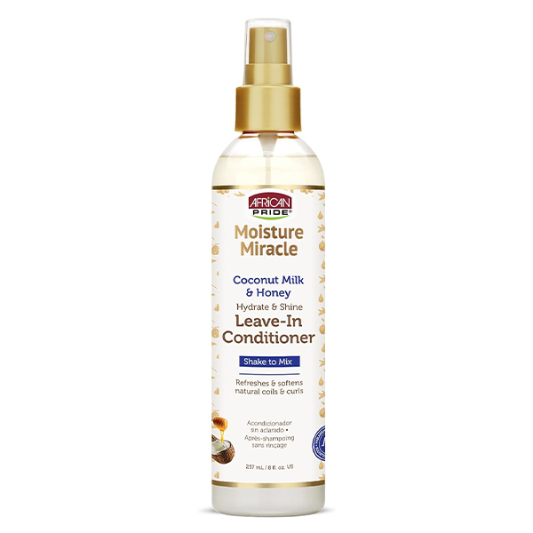 اسپری مو آبرسان شیر نارگیل و عسل افریکن پراید African Coconut Milk Honey Leave In Conditioner 237Ml