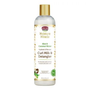 شیر مو آبرسان نارگیل و آلوئه ورا افریکن پراید African Aloe Coconut Water Curl Milk 354Ml