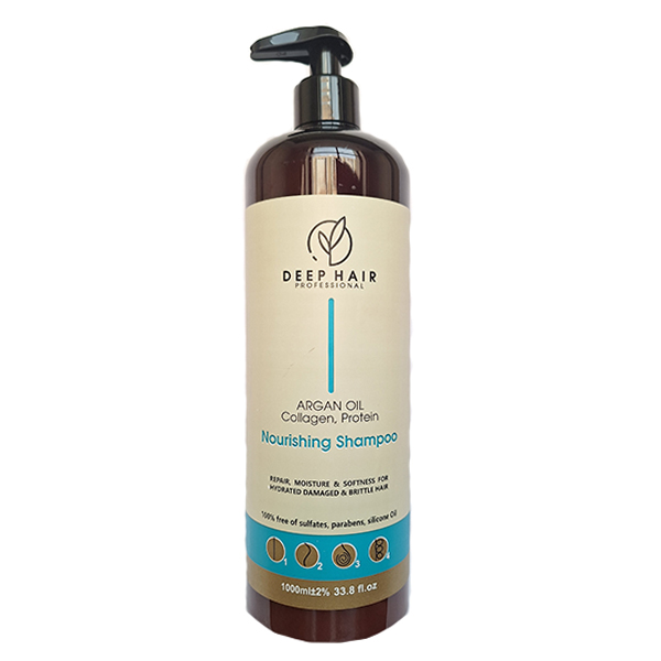 شامپو بدون سولفات کلاژن دیپ هیر Deep Hair Shampoo Argan Oil Collagen Milk Protein 1000Ml