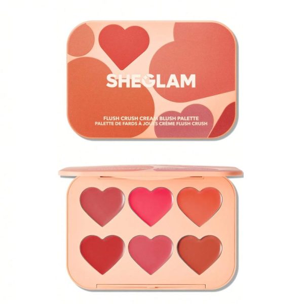 پالت رژگونه کرمی شیگلم SHEGLAM مدل Flush Crush رنگ Cottage Core Garden