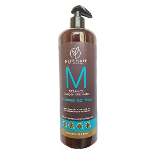 ماسک مو بدون سولفات کلاژن دیپ هیر Deep Hair Hair Mask Argan Oil Collagen Milk Protein 1000Ml