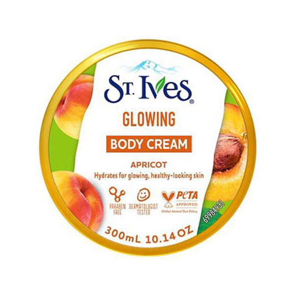کرم بدن درخشان کننده زرد آلو سینت ایوز St.ives Glowing Body Cream Apricot 300Ml