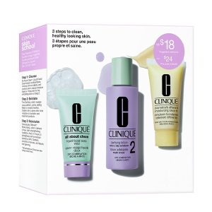 پک مراقبت از پوست خشک کلینیک Clinique Dry Skin School Supplies Routine Double Nettoyage 3 pc