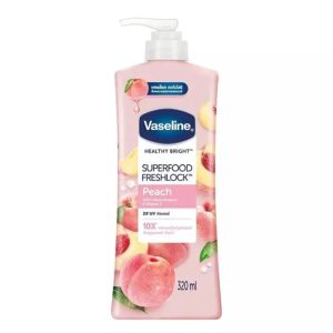 لوسیون بدن هلو وازلین Vaseline Superfood Freshlock Peach & Vitamin E 320Ml