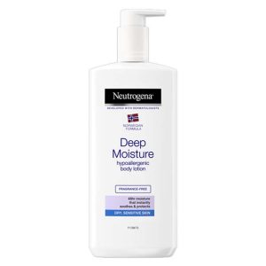 لوسیون بدن Deep Moisture نوتروژینا مناسب پوست حساس
