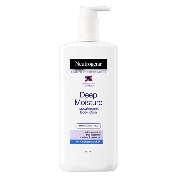لوسیون بدن Deep Moisture نوتروژینا مناسب پوست حساس