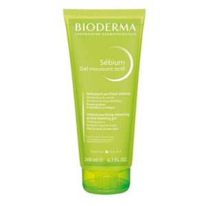 ژل شوینده سبیوم اکتیو بایودرما Bioderma Sebium Gel Moussant Actif 200Ml