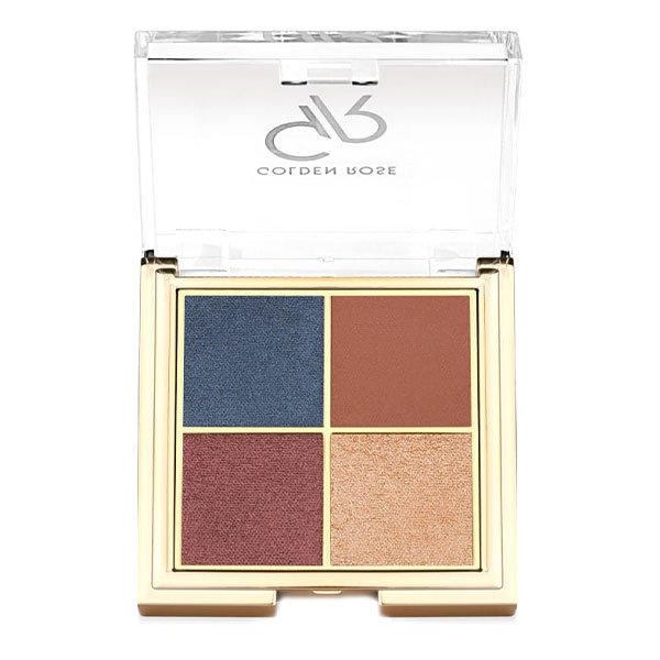 پالت سایه 03 گلدن رز Golden Rose Quattro Eyeshadow Palette 4 Color 03 Blue Charm