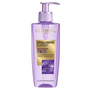 ژل شوینده صورت هیالورونیک اسید لورآل Loreal مدل Replumping purifying