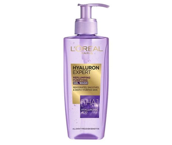 ژل شوینده صورت هیالورونیک اسید لورآل Loreal مدل Replumping purifying