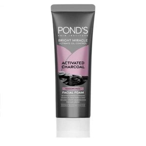 فوم شوینده صورت روشن کننده وضد جوش زغالی پوست چرب پوندز PONDS مدل ACTIVATED CHARCOAL