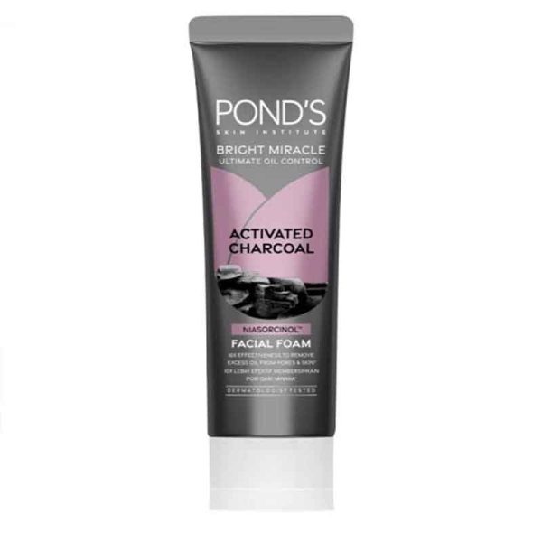 فوم شوینده صورت روشن کننده وضد جوش زغالی پوست چرب پوندز PONDS مدل ACTIVATED CHARCOAL