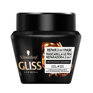 ماسک مو گلیس داخل حمام مشکی موهای آسیب دیده Gliss