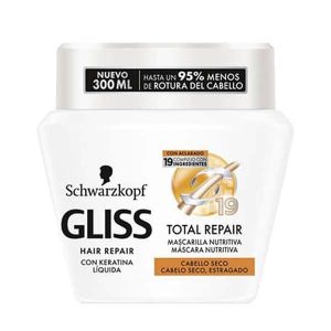 ماسک مو گلیس داخل حمام سفید ترمیم کننده Gliss