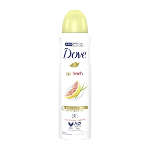 اسپری ضد تعریق زنانه داو Go Fresh رایحه لیمو و گریپ فروت حجم 250ml