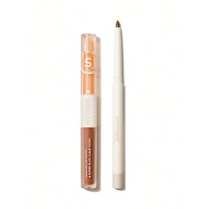 ست خط لب و رژلب مات و لیپ گلاس دو سر شیگلم مدل Soft 90’s Glam Lip Set